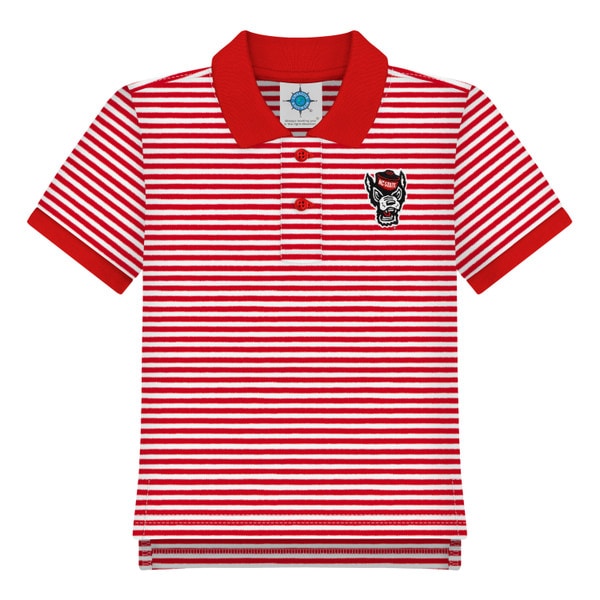 Red/White Striped Toddler Polo - Wo